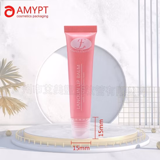 Tubos cosméticos de plástico de estampado en caliente vacíos personalizados para paquete de brillo de labios